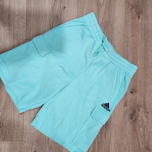 Mens Adidas Fleece Shorts - Picture 2 of 5